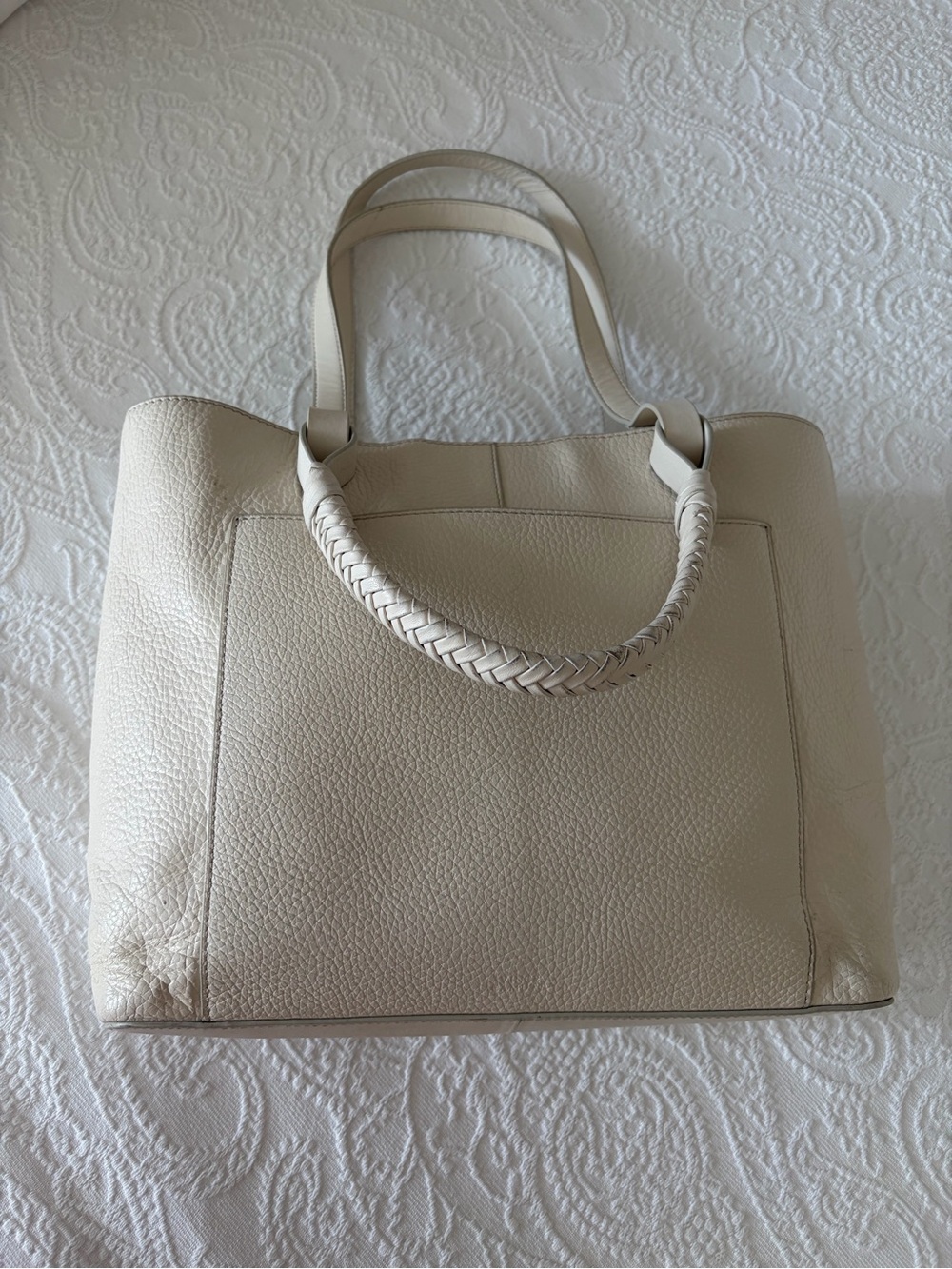 Vince Camuto Women's Cream Leather Tote